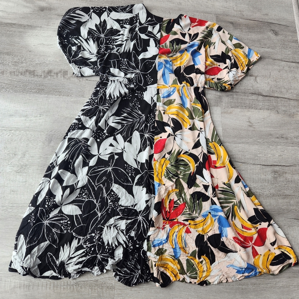 Eloquii Mixed Print Wrap Dress | Size 28 - image 3